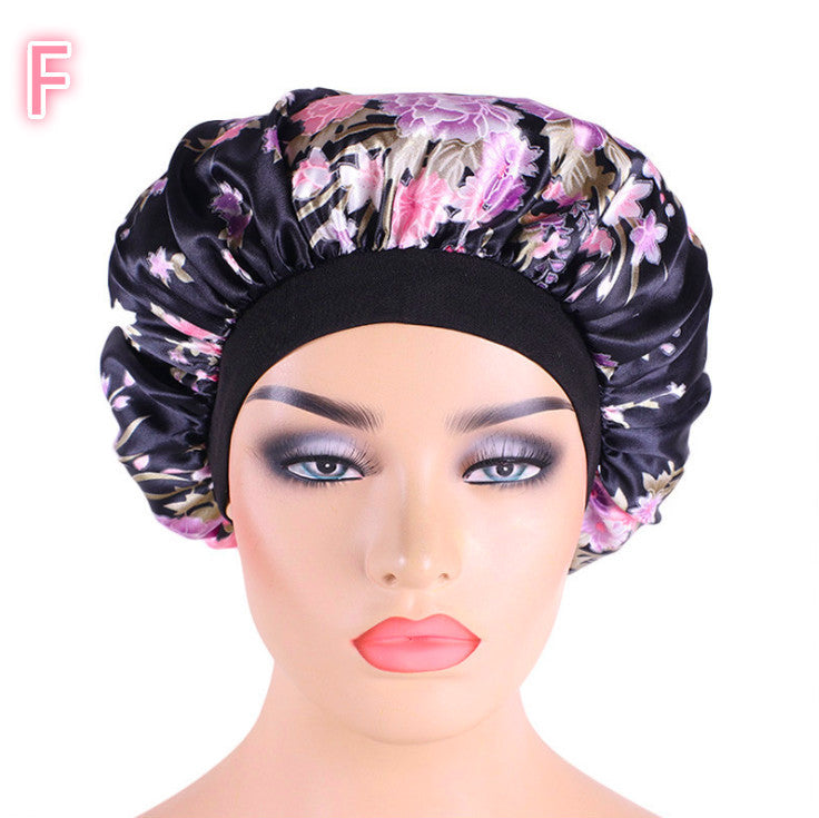 Beauty print Satin silk Bonnet sleep night cap Beauty print Satin silk Bonnet sleep night cap